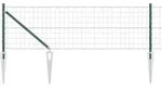 vidaXL Schwei&szlig;drahtzaun mit Spikes 25 x 0,4 m (B x H) - Gr&uuml;n