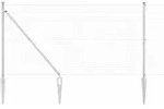 vidaXL Schwei&szlig;drahtzaun mit Spikes 25 x 1,4 m (B x H) - Silber