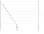 vidaXL Schwei&szlig;drahtzaun mit Spikes 25 x 1,6 m (B x H) - Silber