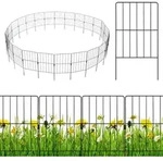 COSTWAY 25 St&uuml;ck dekorativer Gartenzaun 825cm x 60cm gro&szlig;er Absperrzaun,