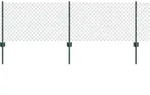 vidaXL Kettenzaun mit Pfosten 25 x 0,6 m (B x H) - Gr&uuml;n