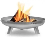 BBQ-Toro Edelstahl Feuerschale &Oslash; 80 cm, Silber, Outdoor Dreibein Feuerstelle...