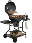 Outsunny Holzkohlegrill BBQ Smoker mit Seitentischen Deckel Thermometer R&auml;der -