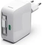 Hama Schnellladeger&auml;t GaN, 2x USB-C, ausziehbares Ladekabel, PD, 30 W, W -...