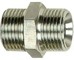 Riegler Doppelgewindenippel, G 3/4 a., G 3/4 a., SW 32, Edelstahl 1.4571