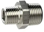 Riegler Doppelgewindenippel kon., R 1 1/4 a., R 1 1/2 a., SW 50, MS vern.