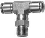 Riegler T-Steckverschraubung, drehbar, R 1/4 a., Schlauch-&Oslash; 8, ES 1.4404