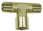 Riegler T-St&uuml;ck, au&szlig;en/innen/au&szlig;en, G/R 1, SW 30, Messing vernickelt