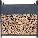 Kaminholzregal Au&szlig;en 113 x 25 x 115 cm Anthrazit, Garten Metall...
