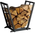 Relaxdays Kaminholzregal, Metall, HBT: 55,5 x 62 x 35 cm, Brennholzregal f&uuml;r