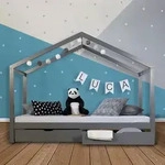 Homestyle4u Kinderbett 90x200 Hausbett Matratze mit &reg; Standard 100 mit &reg;...