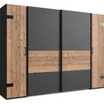 Wimex Stockholm Schwebet&uuml;renschrank Graphit/Silver Fir 270 cm - Grau