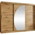 MIRJAN24 Kleiderschrank Wika 250, Schwebet&uuml;renschrank mit zwei Kleiderstangen,