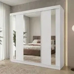 Beautysofa GAJA II Schwebet&uuml;renschrank 240 cm mit Spiegel &ndash; Kleiderschrank