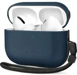 Tech-Protect NaturalFit Lederh&uuml;lle f&uuml;r AirPods Pro 3 mit Trageband Marineblau -