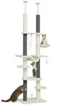 PawHut Kratzbaum Deckenhoch Katzenbaum 225-255cm Katzenkratzbaum mit...