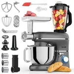 Fentic K&uuml;chenmaschine 6-in-1 &ndash; Knetmaschine, Mixer, Food Processor, Fleischwolf,