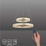 Paul Neuhaus LED Pendellampe Smart Home Q VITO messing matt rund doppel Ring
