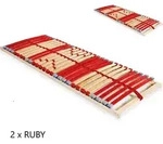 Coemo 2 Stk. Lattenrost RUBY NV 90&times;200 cm, 7-Zonen, 28 Leisten, H&auml;rtegrad