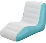 Bestway&reg; Luftliege Luxe Chaise&trade; 133 x 79 x 88 cm - Blau/Wei&szlig;