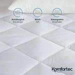 Komfortec 140x200 cm Matratzentopper f&uuml;r Bett und Boxspringbett, 4 elastische
