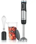 Arendo Stabmixer Set mit Schneebesen, Edelstahl, P&uuml;rierstab, Handmixer, stufenlose