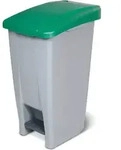 BRB Tretabfalleimer mit Rollen, Inhalt 60 Liter, HxBxT 700 x 380 x 490 mm,...