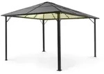 Blumfeldt Pavillon 3x4m, Rostfreier Aluminium-Pavillon mit Festem Dach &...