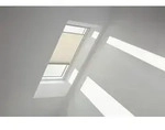Velux Plissee-Faltstore hellbeige uni manuell FHL S08 1259SWL - Wei&szlig;