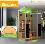 Artsauna Infrarotkabine G&ouml;teborg 120 - Vollspektrumstrahler & Hemlockholz