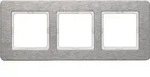 HAGER BERKER Q.7 Dreifachrahmen horizontal Edelstahl 10236083 - Silber