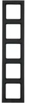 Berker Rahmen Q.3 10156096 5fach anthrazit samt - Grau