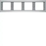Berker Rahmen 13837003 4-fach waagerecht K.5 Alu - Silber
