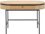 Schreibtisch mit 1 Schublade - Eichenfurnier - Natur und schwarz - CARDIONA -...