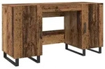 vidaXL Schreibtisch mit Regal Altholz 140 x 50 x 75 cm Holzwerkstoff - Braun