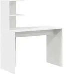vidaXL Schreibtisch mit Regal Wei&szlig; 102 x 50 x 124 cm Holzwerkstoff - Wei&szlig;