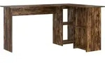 vidaXL Schreibtisch Ger&auml;ucherte Eiche 142 x 102 x 73 cm Holzwerkstoff - Braun