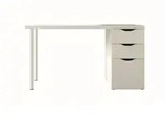 Schreibtisch - Wei&szlig; 60x138x74h cm - Wei&szlig;