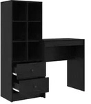 vidaXL Schreibtisch mit Schubladen 2 pcs Schwarz Eichen-Optik - Schwarz
