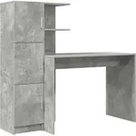 vidaXL Schreibtisch 2 pcs Beton Grau - Grau