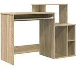 vidaXL Schreibtisch Sonoma-Eiche 120,5 x 44 x 88,5 cm Holzwerkstoff - Braun