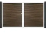 Doppeltor GroJa Solid links vormontiert ohne Pfosten Rahmen Aluminium 300 x 180 cm