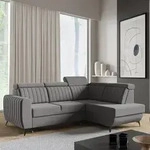 Ecksofa CONNOR II, Dunkelgrau, L-Form - mit Schlaffunktion, Bettkasten &...