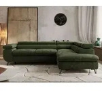 Couch mit Schlaffunktion L-form Ecksofa mit Topper T25 Wohnzimmersofa mit