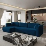Masseno Ecksofa OLVERA mit Schlaffunktion L-Form, Sofa mit Bettkasten,