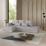 Masseno Ecksofa LUMARI L-S mit Schlaffunktion L-Form, Sofa mit Bettkasten,