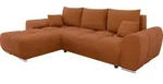 MIRJAN24 Ecksofa Logo L mit Bettkasten und Schlaffunktion, Seite universal,