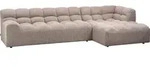 WOOOD Allure Ecksofa Rechts Chaiselongue aus Webstoff, Braun - Braun