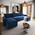 Masseno Ecksofa DENI mit Schlaffunktion U-Form, Sofa mit Bettkasten,...