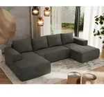 MKS MEBLE Sofa mit Schlaffunktion - Ecksofa mit Schlaffunktion und Bettkasten - Sofa